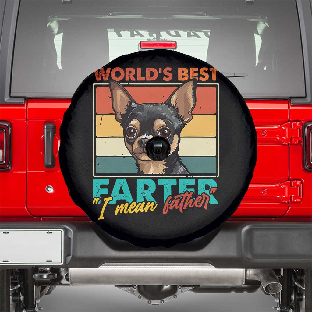 Funny World's Best Farter I Mean Father Spare Tire Cover Dog Dad