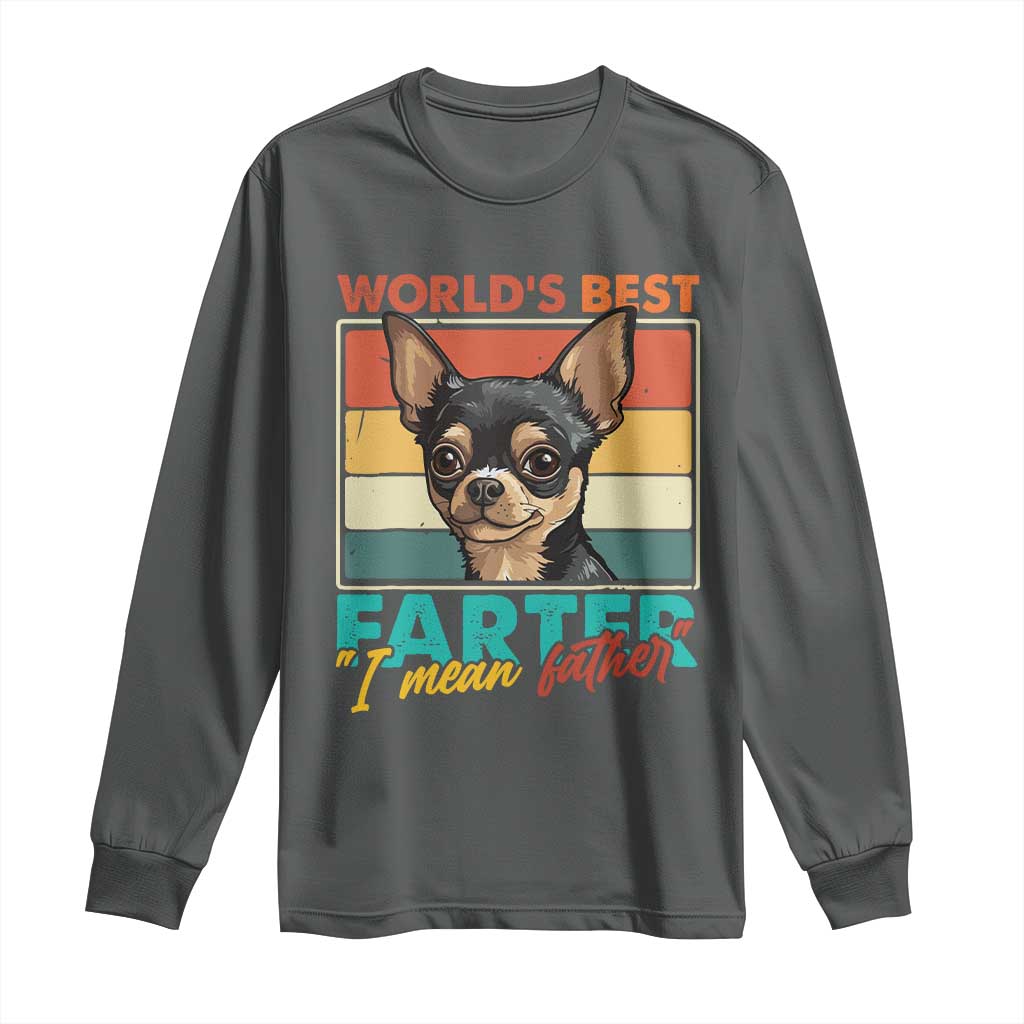 Funny World's Best Farter I Mean Father Long Sleeve Shirt Dog Dad