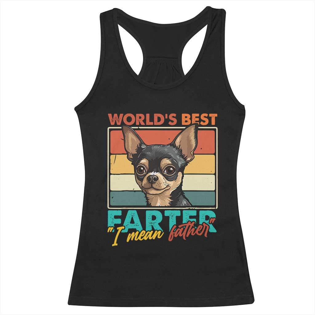 Funny World's Best Farter I Mean Father Racerback Tank Top Dog Dad
