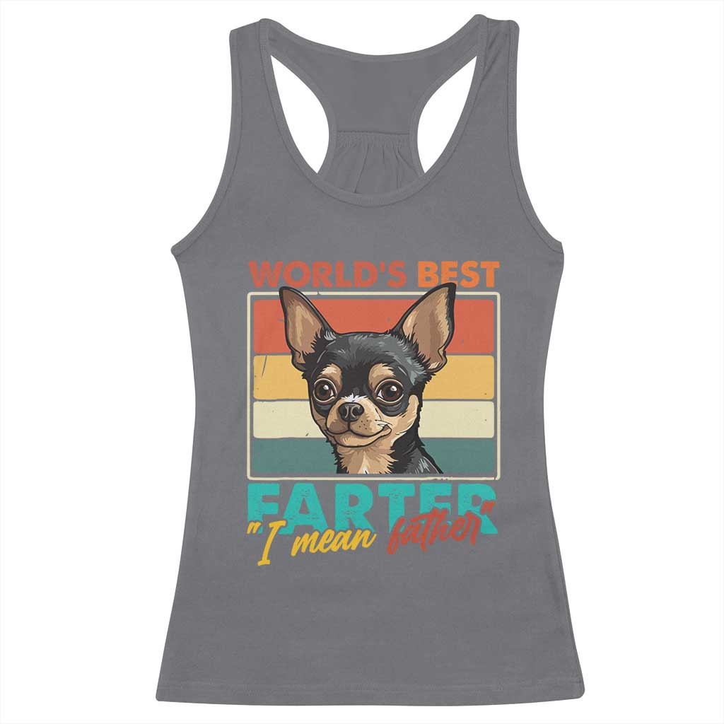 Funny World's Best Farter I Mean Father Racerback Tank Top Dog Dad