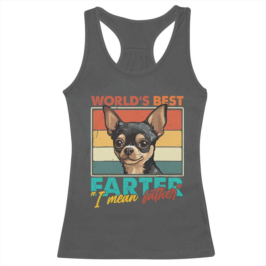 Funny World's Best Farter I Mean Father Racerback Tank Top Dog Dad