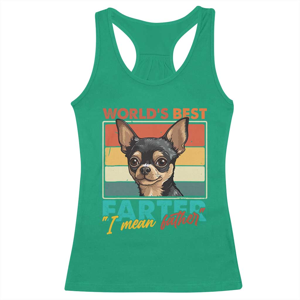Funny World's Best Farter I Mean Father Racerback Tank Top Dog Dad
