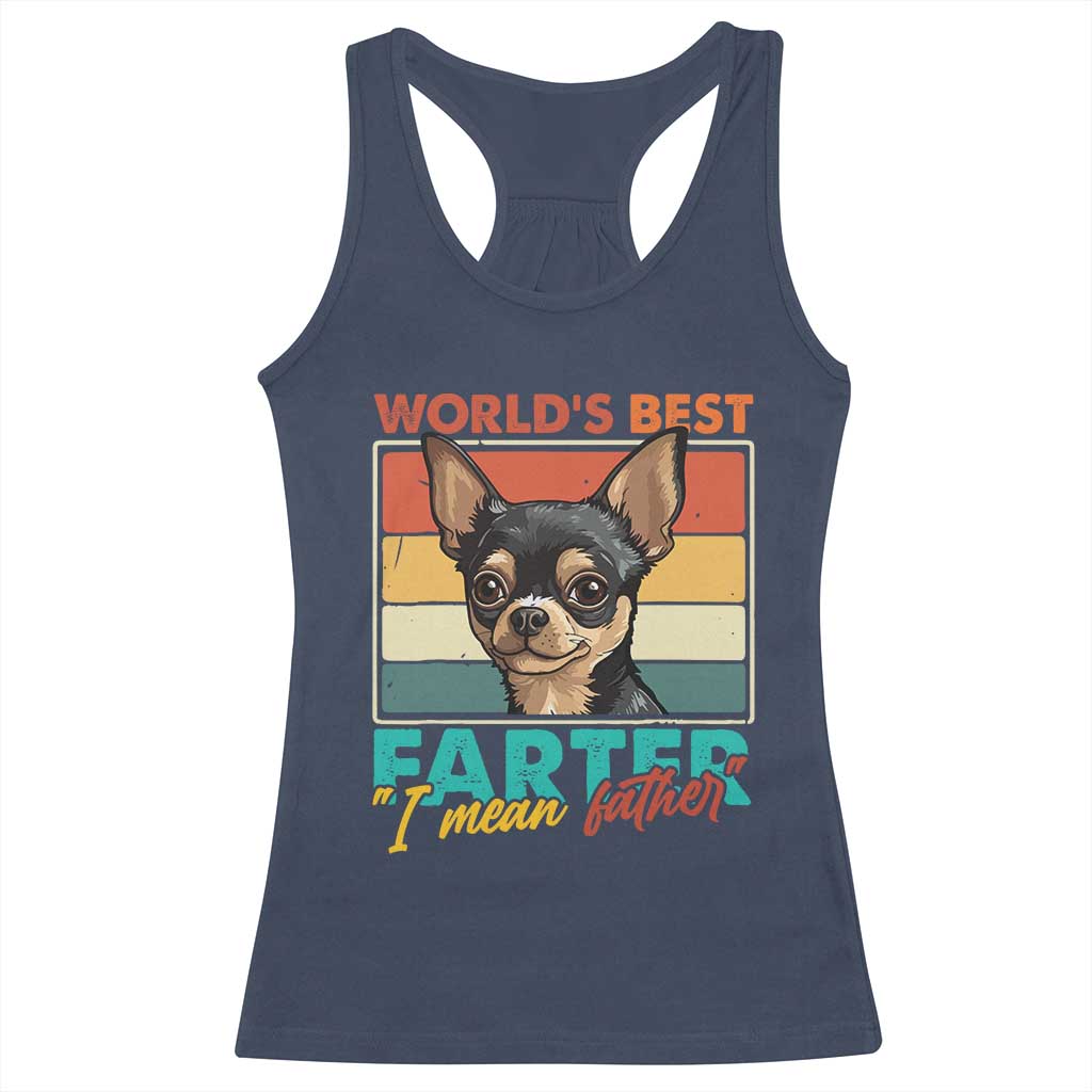 Funny World's Best Farter I Mean Father Racerback Tank Top Dog Dad
