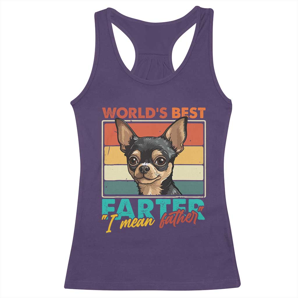 Funny World's Best Farter I Mean Father Racerback Tank Top Dog Dad