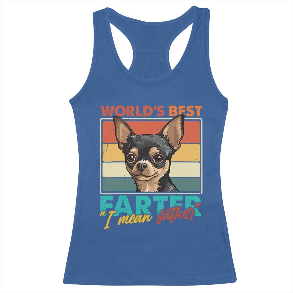 Funny World's Best Farter I Mean Father Racerback Tank Top Dog Dad