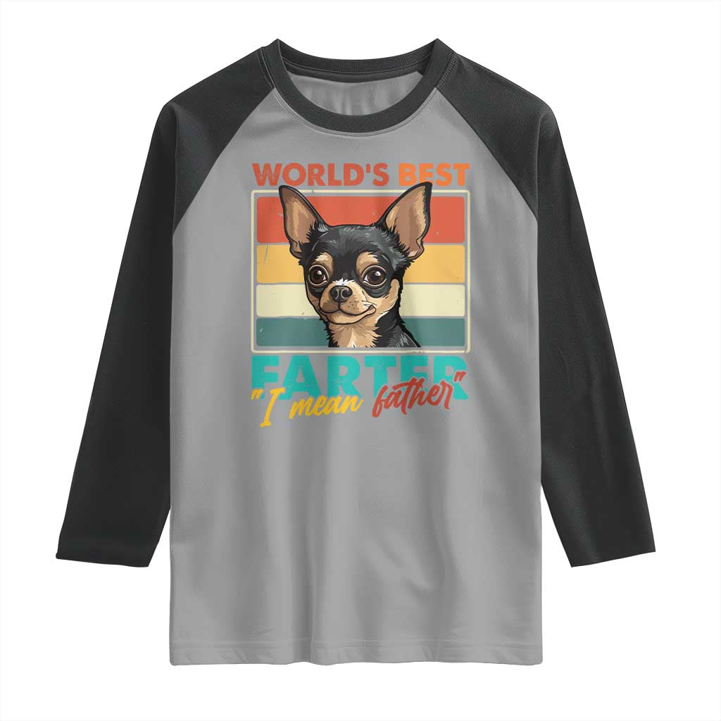 Funny World's Best Farter I Mean Father Raglan Shirt Dog Dad