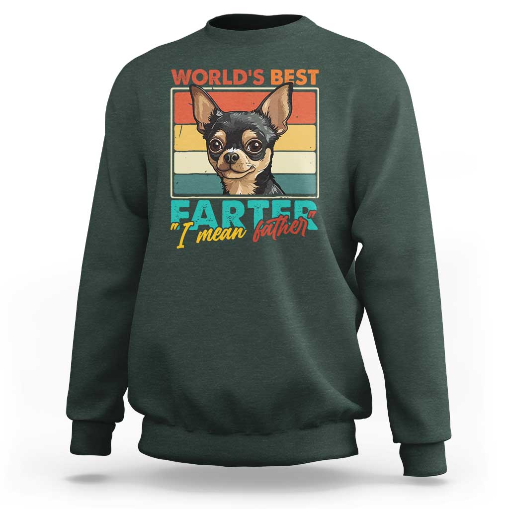 Funny World's Best Farter I Mean Father Sweatshirt Dog Dad