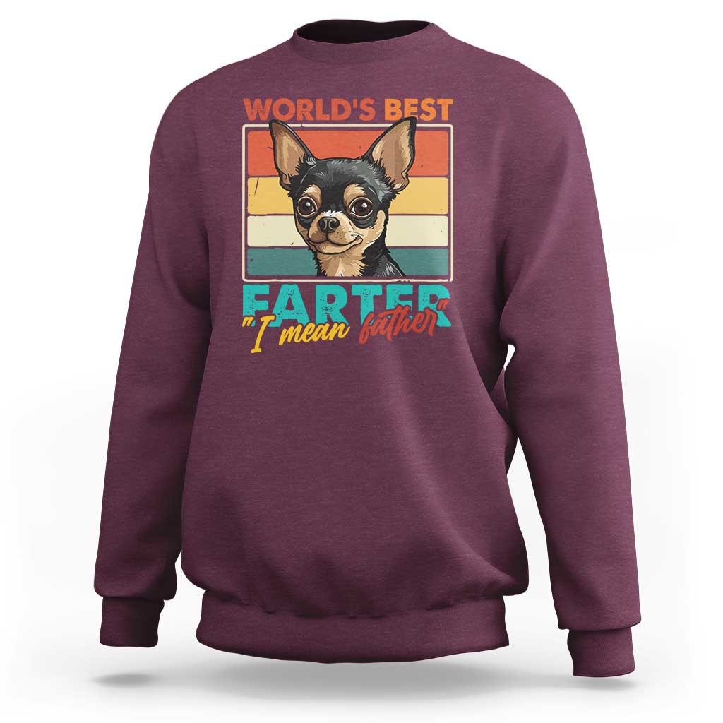 Funny World's Best Farter I Mean Father Sweatshirt Dog Dad