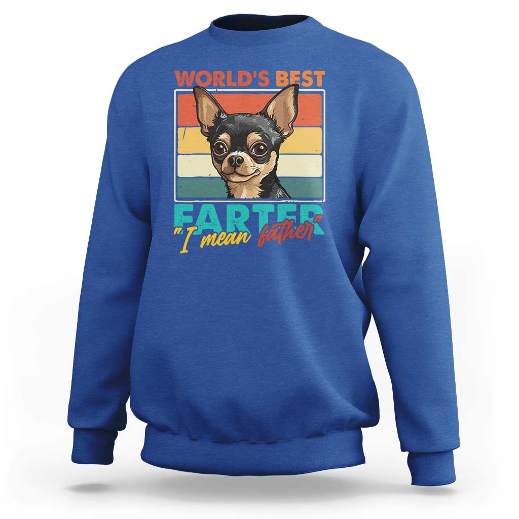 Funny World's Best Farter I Mean Father Sweatshirt Dog Dad