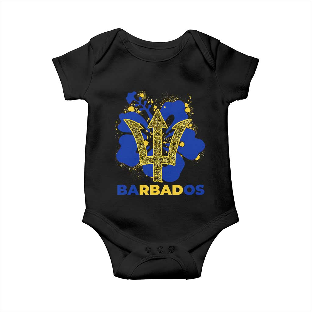 Proud Barbados Bajan Barbadian Flag Roots Baby Onesie