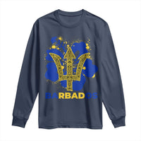 Proud Barbados Bajan Barbadian Flag Roots Long Sleeve Shirt