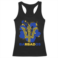 Proud Barbados Bajan Barbadian Flag Roots Racerback Tank Top