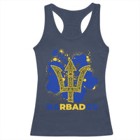 Proud Barbados Bajan Barbadian Flag Roots Racerback Tank Top