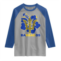 Proud Barbados Bajan Barbadian Flag Roots Raglan Shirt