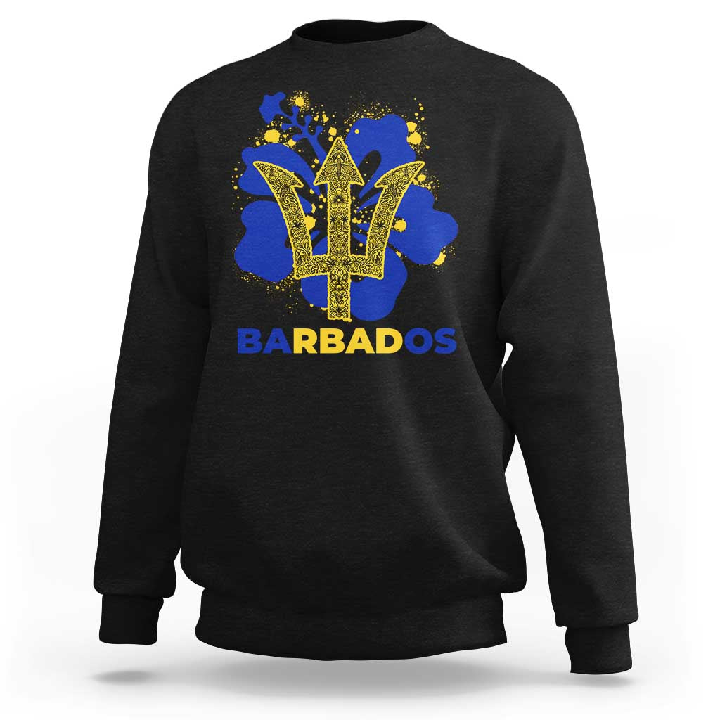 Proud Barbados Bajan Barbadian Flag Roots Sweatshirt