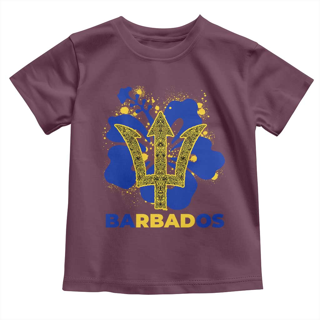 Proud Barbados Bajan Barbadian Flag Roots Toddler T Shirt