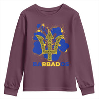 Proud Barbados Bajan Barbadian Flag Roots Youth Sweatshirt