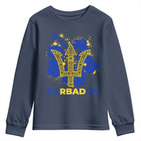 Proud Barbados Bajan Barbadian Flag Roots Youth Sweatshirt
