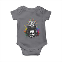Funny LGBT Gay Pride Jesus Rainbow Flag Christian Baby Onesie
