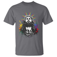 Funny LGBT Gay Pride Jesus Rainbow Flag Christian T Shirt
