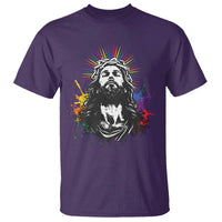 Funny LGBT Gay Pride Jesus Rainbow Flag Christian T Shirt