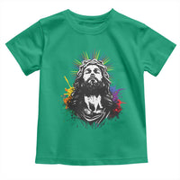 Funny LGBT Gay Pride Jesus Rainbow Flag Christian Toddler T Shirt