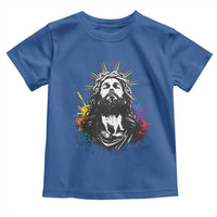 Funny LGBT Gay Pride Jesus Rainbow Flag Christian Toddler T Shirt
