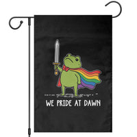 We Pride At Dawn Garden Flag Funny LGBT Frog Rainbow Pride Month
