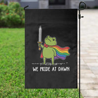 We Pride At Dawn Garden Flag Funny LGBT Frog Rainbow Pride Month