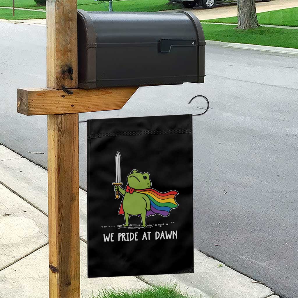 We Pride At Dawn Garden Flag Funny LGBT Frog Rainbow Pride Month
