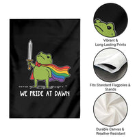 We Pride At Dawn Garden Flag Funny LGBT Frog Rainbow Pride Month