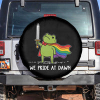 We Pride At Dawn Spare Tire Cover Funny LGBT Frog Rainbow Pride Month