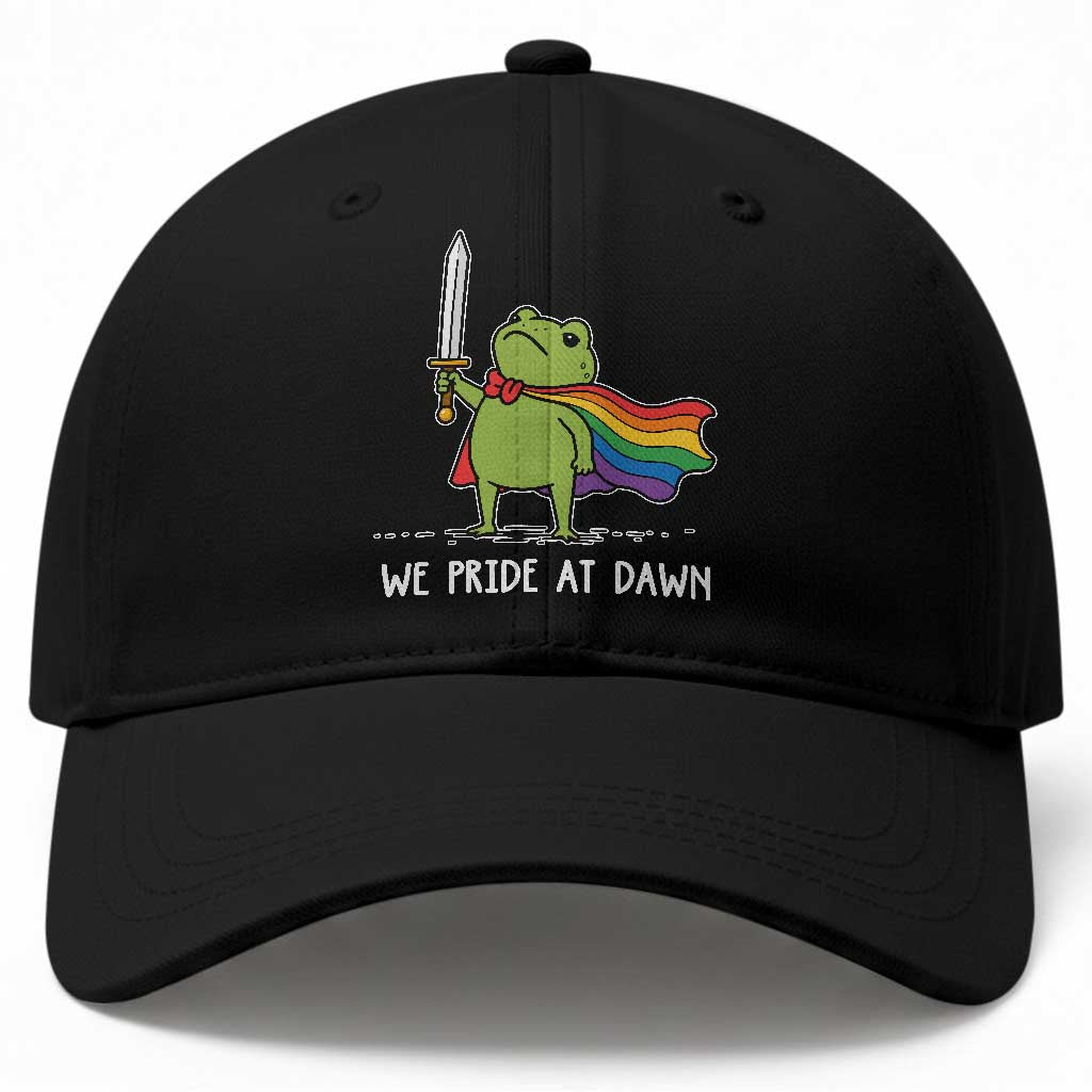We Pride At Dawn Baseball Cap Funny LGBT Frog Rainbow Pride Month