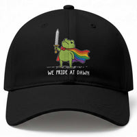 We Pride At Dawn Baseball Cap Funny LGBT Frog Rainbow Pride Month