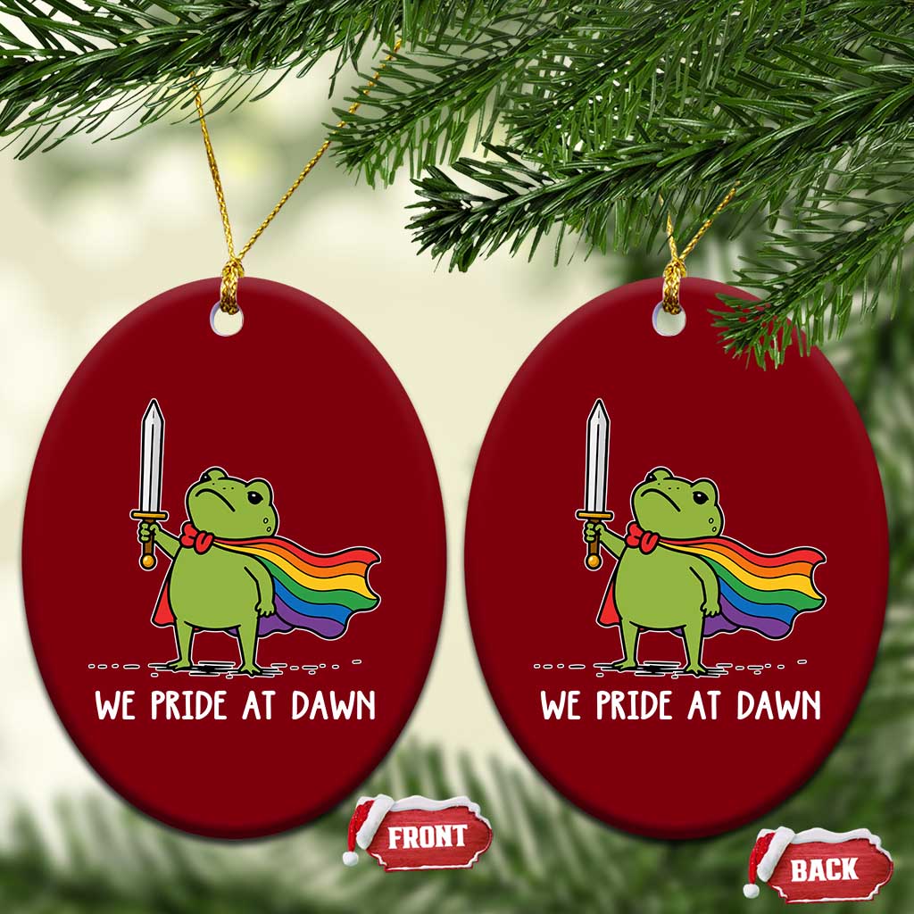 We Pride At Dawn Ceramic Ornament Funny LGBT Frog Rainbow Pride Month