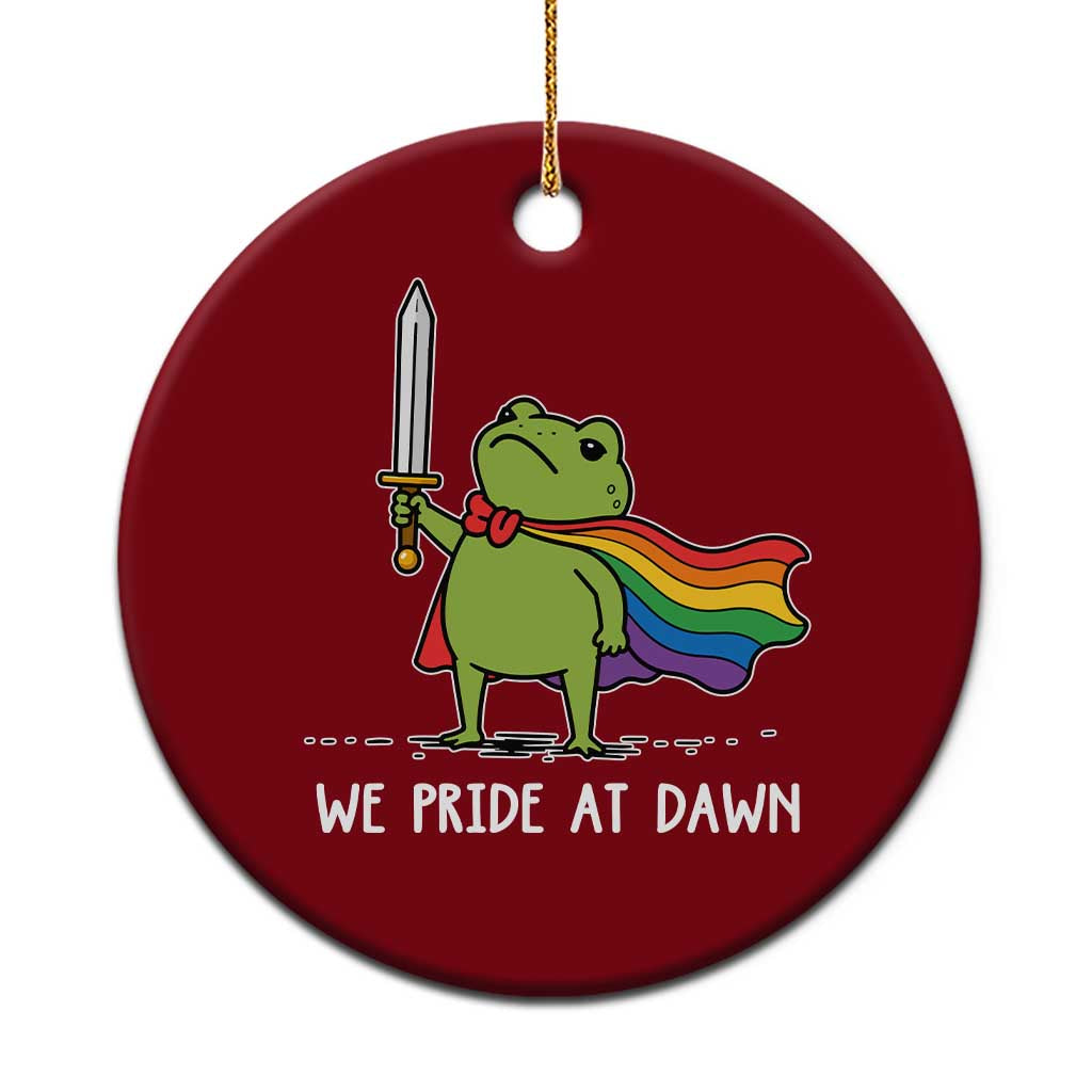 We Pride At Dawn Ceramic Ornament Funny LGBT Frog Rainbow Pride Month