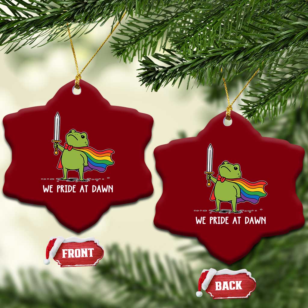 We Pride At Dawn Ceramic Ornament Funny LGBT Frog Rainbow Pride Month