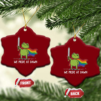 We Pride At Dawn Ceramic Ornament Funny LGBT Frog Rainbow Pride Month