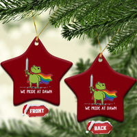 We Pride At Dawn Ceramic Ornament Funny LGBT Frog Rainbow Pride Month