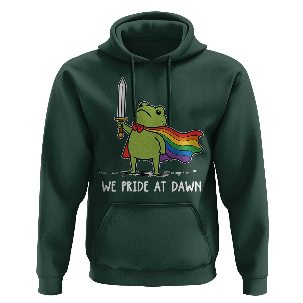 We Pride At Dawn Hoodie Funny LGBT Frog Rainbow Pride Month