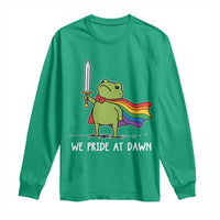 We Pride At Dawn Long Sleeve Shirt Funny LGBT Frog Rainbow Pride Month