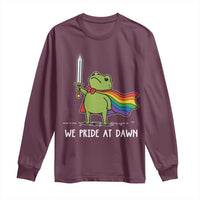 We Pride At Dawn Long Sleeve Shirt Funny LGBT Frog Rainbow Pride Month