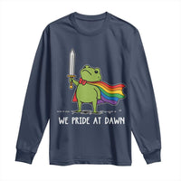 We Pride At Dawn Long Sleeve Shirt Funny LGBT Frog Rainbow Pride Month