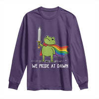 We Pride At Dawn Long Sleeve Shirt Funny LGBT Frog Rainbow Pride Month