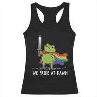 We Pride At Dawn Racerback Tank Top Funny LGBT Frog Rainbow Pride Month
