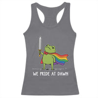 We Pride At Dawn Racerback Tank Top Funny LGBT Frog Rainbow Pride Month