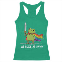 We Pride At Dawn Racerback Tank Top Funny LGBT Frog Rainbow Pride Month