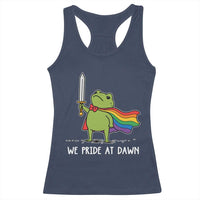 We Pride At Dawn Racerback Tank Top Funny LGBT Frog Rainbow Pride Month