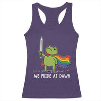 We Pride At Dawn Racerback Tank Top Funny LGBT Frog Rainbow Pride Month