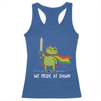 We Pride At Dawn Racerback Tank Top Funny LGBT Frog Rainbow Pride Month